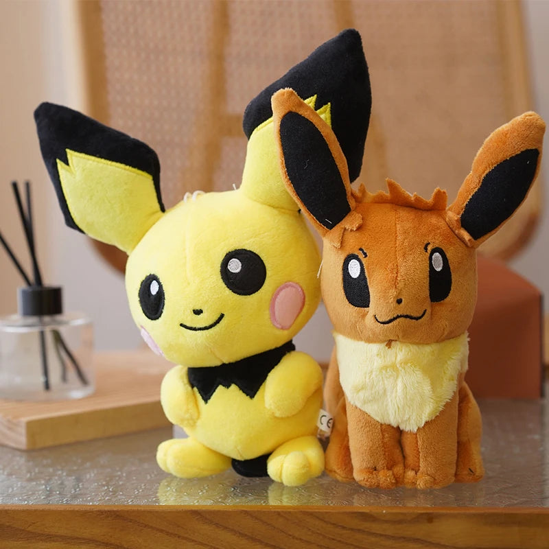 20cm Kawaii Pikachu Plush Toys Anime Pokemon Raichu Doll Cartoon Pidgeotto Butterfree Snorlax Plushie Children Collectible Toys