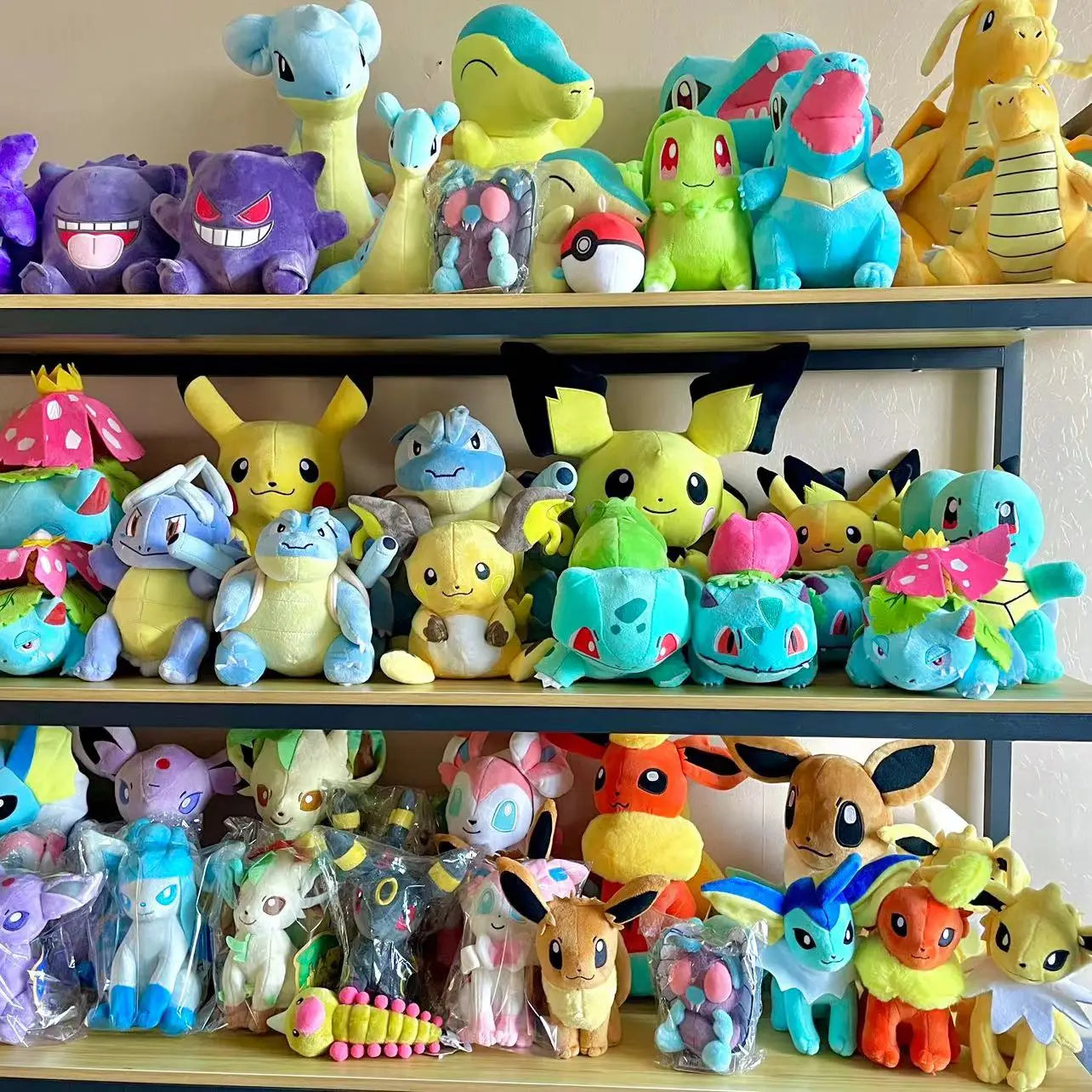 20cm Kawaii Pikachu Plush Toys Anime Pokemon Raichu Doll Cartoon Pidgeotto Butterfree Snorlax Plushie Children Collectible Toys