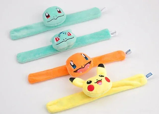 Pokemon Plush Wristband Bracelet Pikachu Bulbasaur Charmander Soft Pop Wristband Circle Child Holiday Dress Up Birthday Gifts