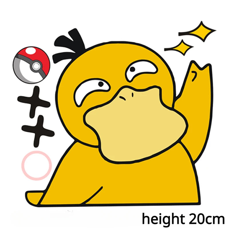 Pokemon Anime Psyduck Electric Car Motorcycle Decoration Stickers Car Door Beautification Stickers Children's Toys ChristmasGift