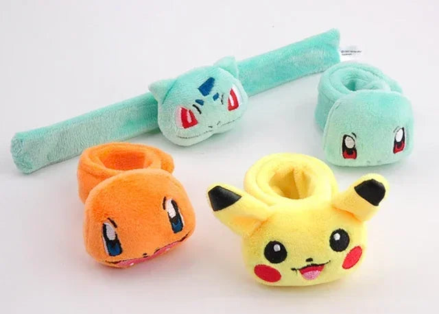 Pokemon Plush Wristband Bracelet Pikachu Bulbasaur Charmander Soft Pop Wristband Circle Child Holiday Dress Up Birthday Gifts