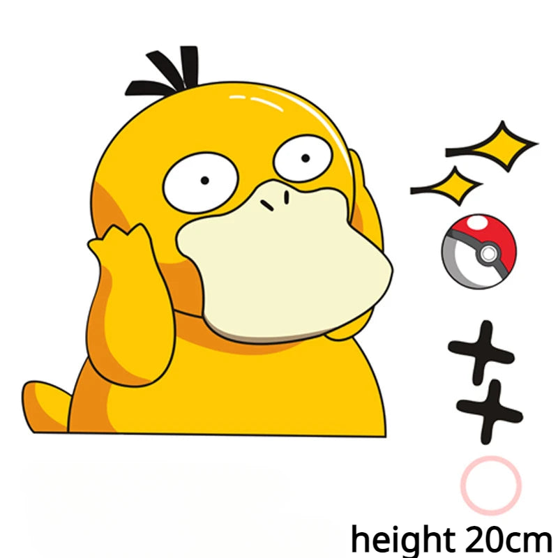 Pokemon Anime Psyduck Electric Car Motorcycle Decoration Stickers Car Door Beautification Stickers Children's Toys ChristmasGift