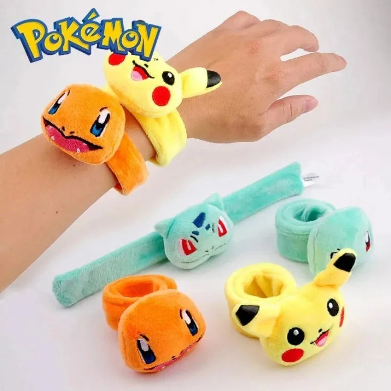 Pokemon Plush Wristband Bracelet Pikachu Bulbasaur Charmander Soft Pop Wristband Circle Child Holiday Dress Up Birthday Gifts