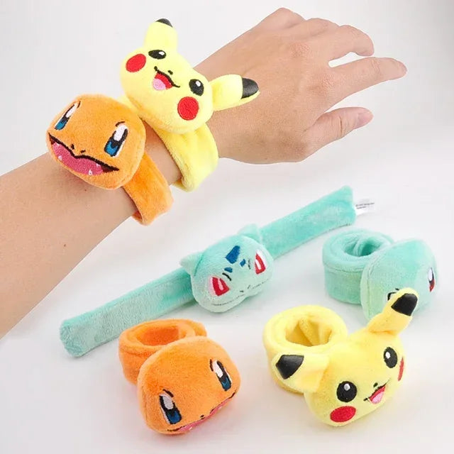 Pokemon Plush Wristband Bracelet Pikachu Bulbasaur Charmander Soft Pop Wristband Circle Child Holiday Dress Up Birthday Gifts