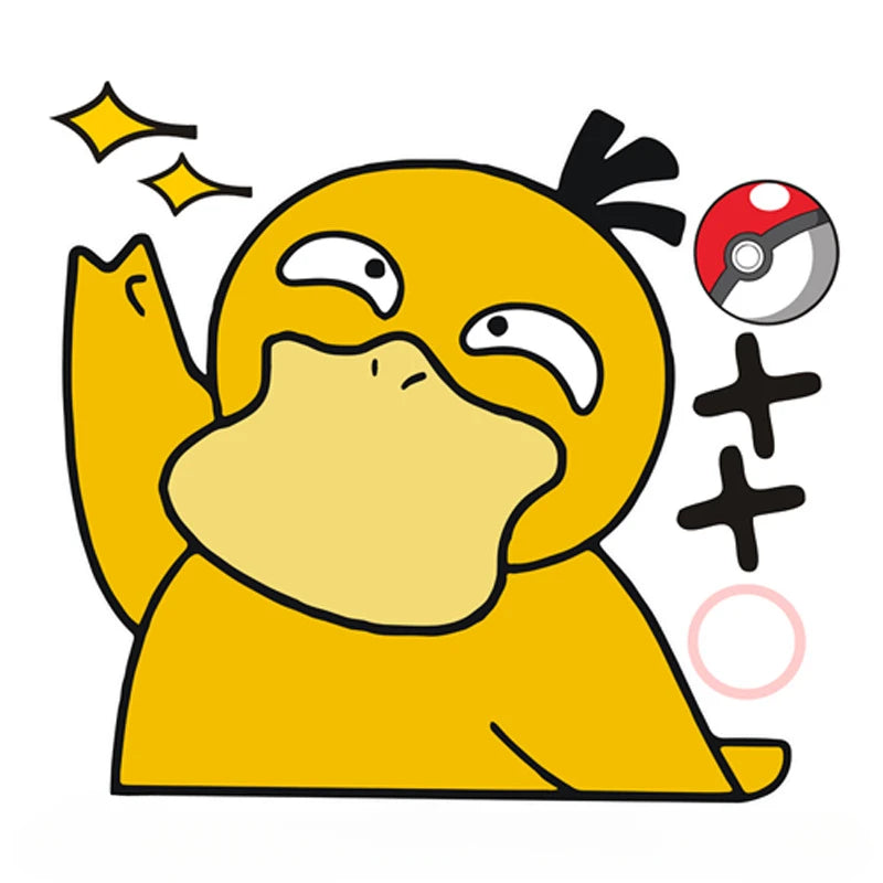Pokemon Anime Psyduck Electric Car Motorcycle Decoration Stickers Car Door Beautification Stickers Children's Toys ChristmasGift