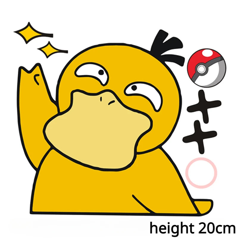 Pokemon Anime Psyduck Electric Car Motorcycle Decoration Stickers Car Door Beautification Stickers Children's Toys ChristmasGift